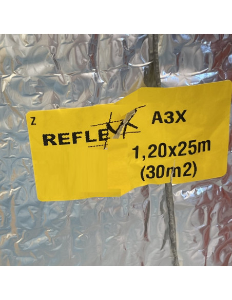 Termoizoliacinė plėvelė Reflex A3X, plotis 1.2m, rulone 25m (30kv.m.)