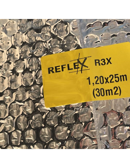 Termoizoliacinė plėvelė Reflex R3X, plotis 1.2m, rulone 25m (30kv.m.)
