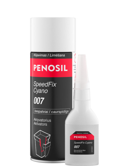 Klijai dvikomponenčiai SpeedFix Cyano 007 (200ml+50g), Penosil. Statybinės medžiagos