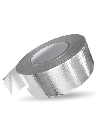 Klijavimo juosta, aliuminizuota armuota, 48mm 50m. Statybinės medžiagos