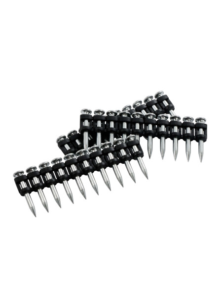 Vinys plastikinėje juostoje, prišaudymui į betoną, CPX 2.7x20mm (500vnt.). Statybinės medžiagos