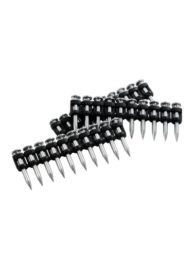Vinys plastikinėje juostoje, prišaudymui į betoną, CPX 2.7x30mm (500vnt.). Statybinės medžiagos