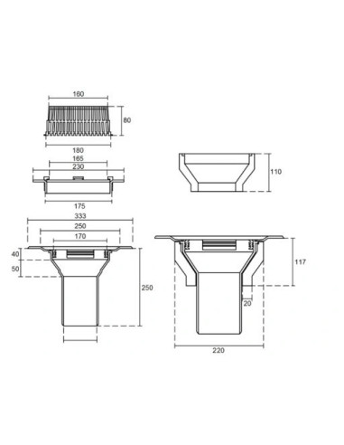 Šildoma stogo įlaja Italprofili Top Drain ø110mm | 230V