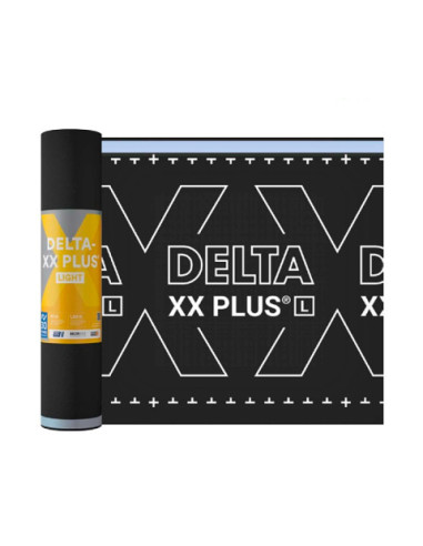 Difuzinė plėvelė DELTA XX PLUS Light 120g/m2 (plotis 1.5m). Statybinės medžiagos