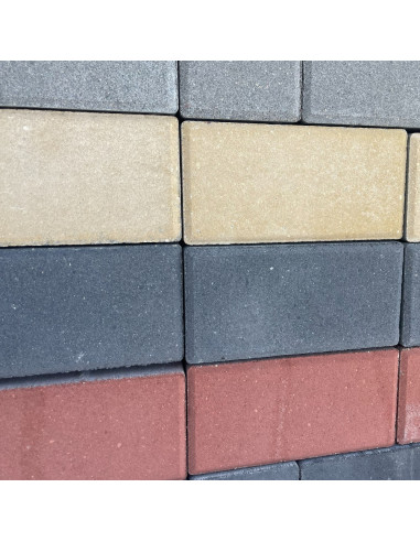 Betoninė grindinio trinkelė Urbis 6 Natrix (200x100x60mm), grafito spalvos (10.80 kv.m. / pak.)