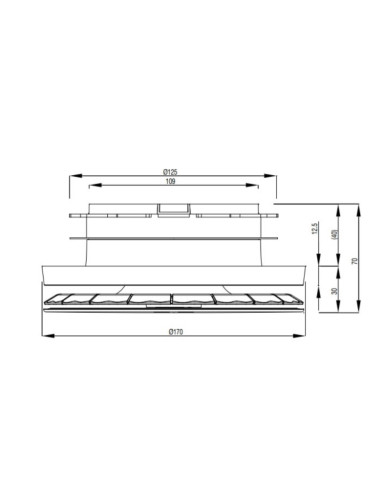 Difuzorius Zehnder Luna S125 , baltas