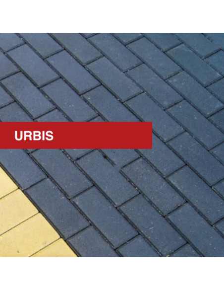 Betoninė grindinio trinkelė Urbis 6 Natrix (200x100x60mm), grafito spalvos (10.80 kv.m. / pak.)