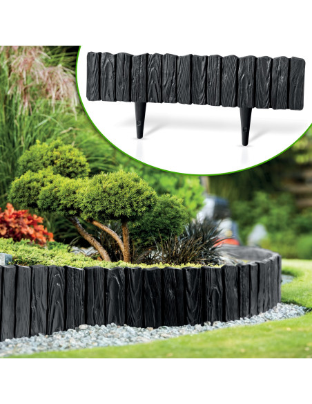 Dekoratyvinė tvorelė WoodPalisade, juoda, 2.32m. Statybinės medžiagos