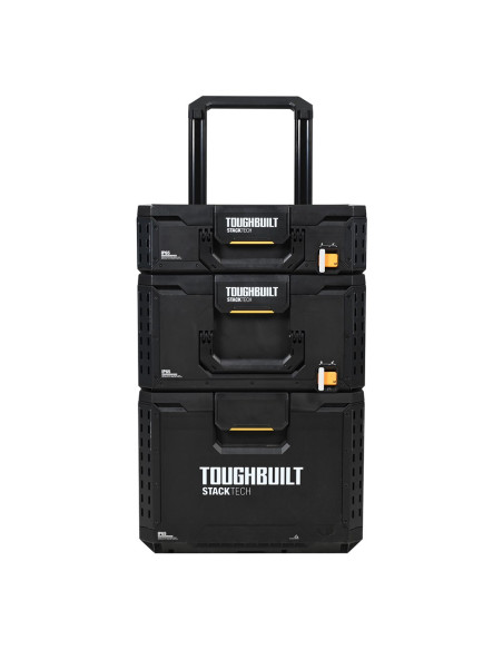 Įrankių dėžių rinkinys su ratukais (3 dalys), TOUGHBUILT STACKTECH. Statybinės medžiagos