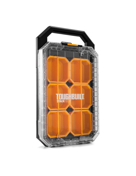 Modulinė kompaktiška įrankių dėžė-organizatorius (žemo profilio 1/2) , TOUGHBUILT STACKTECH. Statybinės medžiagos