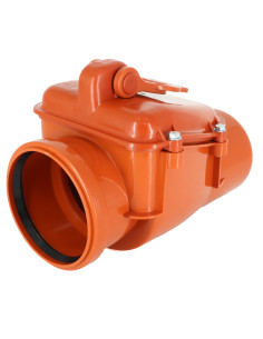 Atbulinis vožtuvas lauko kanalizacijos PVC 110mm. Statybinės medžiagos