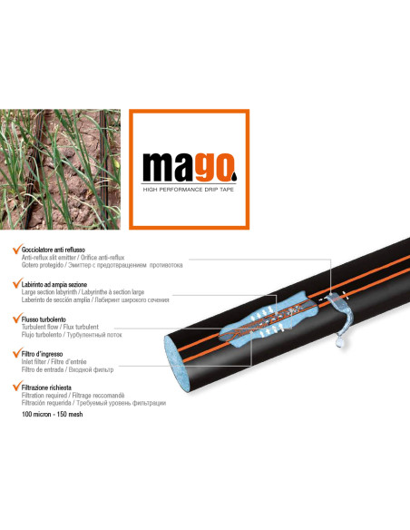 Lašelinė juosta 16mm | 30cm atstumas | 200m rulonas | 1,5 l/h