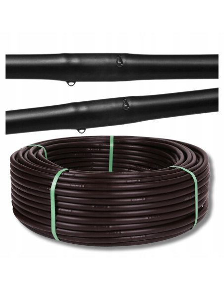 Lašelinis (kapiliarinis) vamzdis su slėgio kompensacija 16mm (30cm 2L/h) juodas, 100m. Statybinės medžiagos