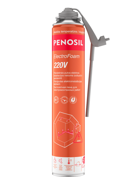 Putos elektros instaliacijai sandarinti ElectroFoam 220V, PENOSIL. Statybinės medžiagos
