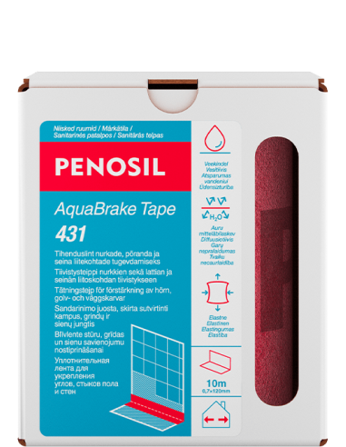 Juosta sandarinimo, atspari vandeniui AquaBrake Tape 431, 10m, Penosil