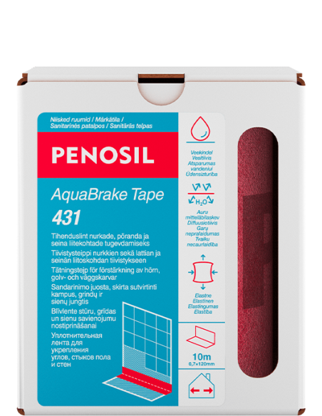 Juosta sandarinimo, atspari vandeniui AquaBrake Tape 431, 10m, Penosil