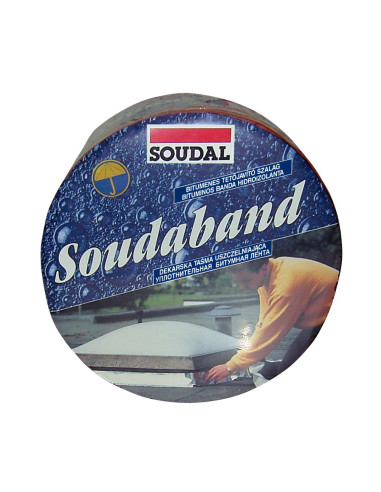 Sandarinimo bituminė aliuminio juosta Soudaband ALU,  ilgis 10m, SOUDAL. Statybinės medžiagos