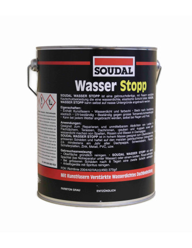 Hermetikas - armuota mastika WASSER STOP Soudal, 750g. Statybinės medžiagos
