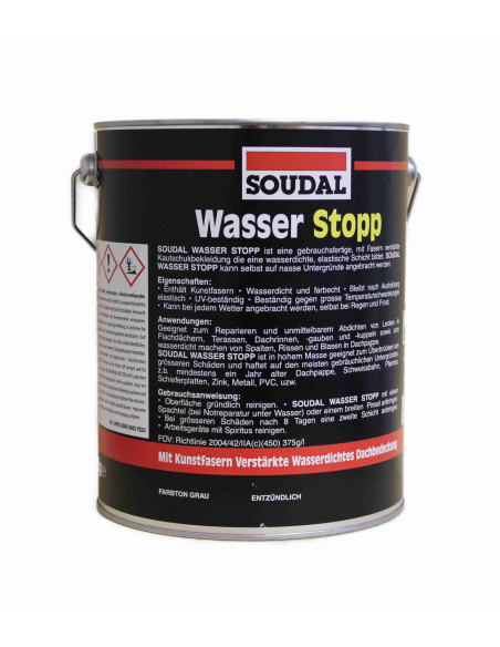 Hermetikas - armuota mastika WASSER STOP Soudal, 750g. Statybinės medžiagos