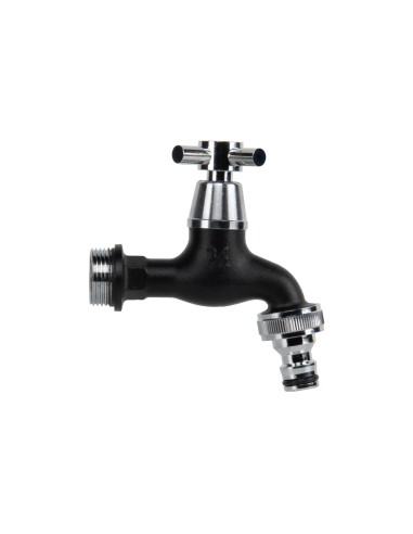 Čiaupas sodo rutulinis, juodas 3/4", greita jungtis 3/4''
