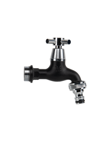 Čiaupas sodo rutulinis, juodas 3/4", greita jungtis 3/4''