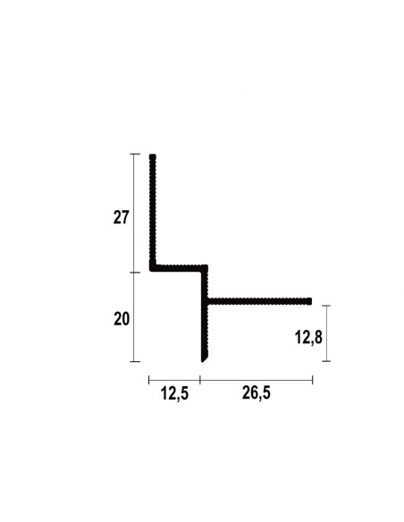Paslėptas profilis luboms SHADOW GAP, ilgis 2.5m