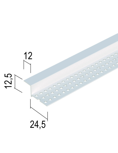 Protektor 37824 PVC profilis | 12mm šešėlinė siūlė | 3.05m