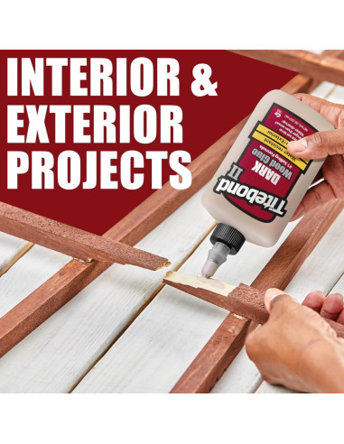Medienos klijai tamsūs (rudi) Titebond II DARK Wood Glue, 474ml