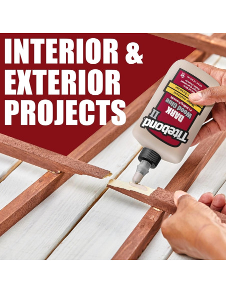 Medienos klijai tamsūs (rudi) Titebond II DARK Wood Glue, 474ml