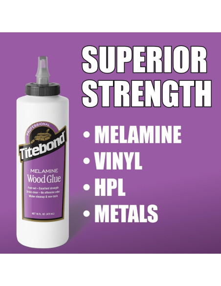 Melalinui ir HPL plokštėms klijai Titebond Melamine Glue