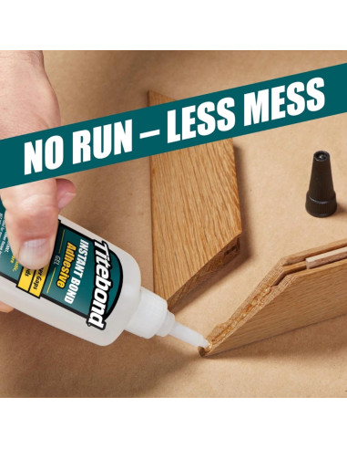 Momentiniai Cianakrilato Klijai Titebond Instant Bond Wood GEL, Gelis