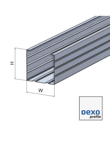 Profilis vertikalus pertvarinis CW75/50 DEXO Profile, storis 0.6mm (pasirenkamas ilgis)
