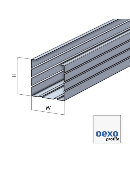 Profilis vertikalus pertvarinis CW75/50 DEXO Profile, storis 0.6mm (pasirenkamas ilgis)