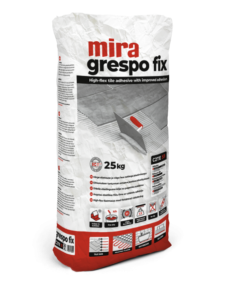 Klijai plytelių Mira grespo fix, C2TE S1, 25kg Statybinės medžiagos