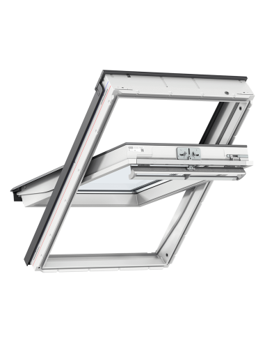 Stogo langas VELUX Premium GGL 3062 su rankena viršuje. Statybinės medžiagos.