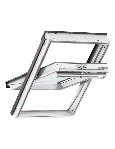 Stogo langas VELUX Premium GGL 3062 su rankena viršuje. Statybinės medžiagos.