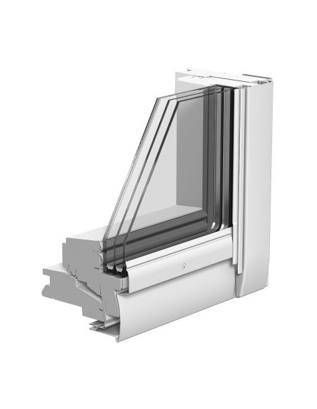 Stogo langas VELUX Premium GGL 3062 su rankena viršuje. Statybinės medžiagos.