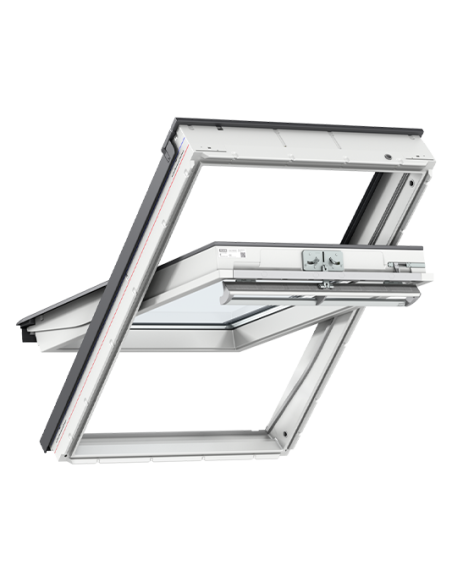 Stogo langas VELUX Premium GGL 3062 su rankena viršuje. Statybinės medžiagos.