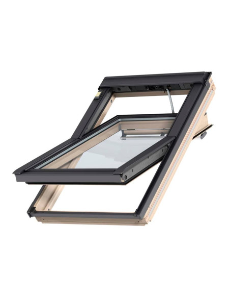 Stogo langas VELUX Premium GGL 3068 su rankena viršuje. Statybinės medžiagos.