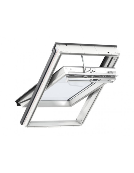 Stogo langas VELUX Premium GGL 3062 su rankena viršuje. Statybinės medžiagos.