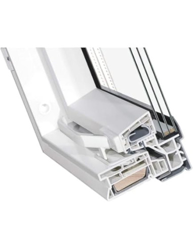 Stogo langas VELUX Premium GGL 3062 su rankena viršuje. Statybinės medžiagos.