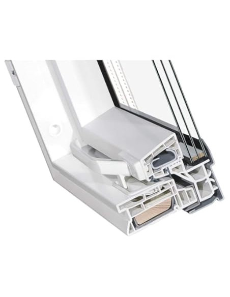 Stogo langas VELUX Premium GGU 0066 su rankena viršuje (įvairūs dydžiai). Statybinės medžiagos.