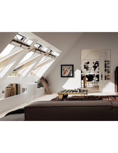 Stogo langas VELUX Standard GLL 106121 INTEGRA su rankena viršuje. Statybinės medžiagos .