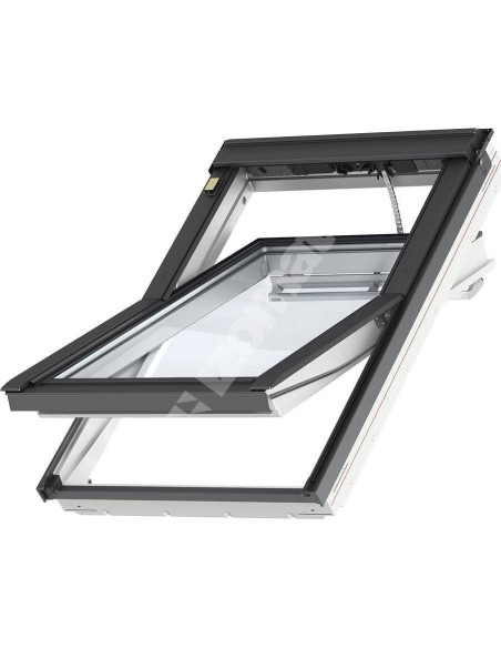 Stogo langas VELUX Premium GGU 006630 SOLAR su rankena viršuje. Statybinės medžiagos.