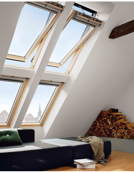 Stogo langas VELUX Premium GGL 306621 INTEGRA su rankena viršuje (įvairūs dydžiai). Statybinės medžiagos.