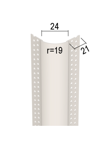 Protektor 3776 suapvalintas PVC kampas 3.05m | GKP apdailai