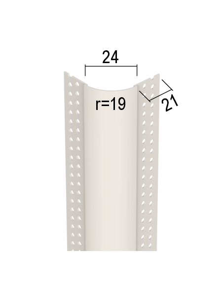 Protektor 3776 suapvalintas PVC kampas 3.05m | GKP apdailai