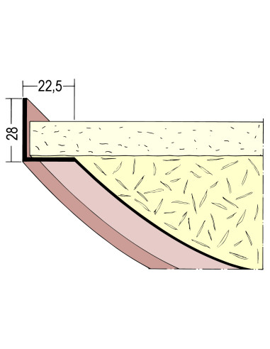PROTEKTOR 3769 PVC užbaigimo profilis kolonoms | Lankstus 28x22,5 mm