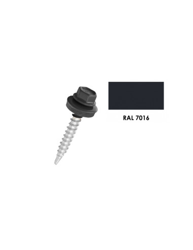 Tvirtinimo varžtas su EPDM tarpine 4.8x60mm [100vnt/pak.]. Statybinės medžiagos