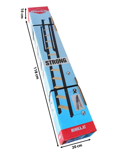 Minka Strong pristatomos kopėčios | Apkrova iki 200kg | 6-12 pakopų
